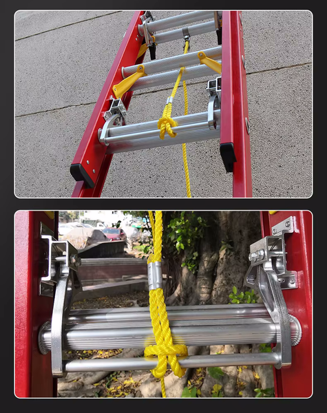 Scară cu două secțiuni extensibila dielectrică cu fr&acirc;nghie LIDER-TECH - PL0110 (2*10tr)