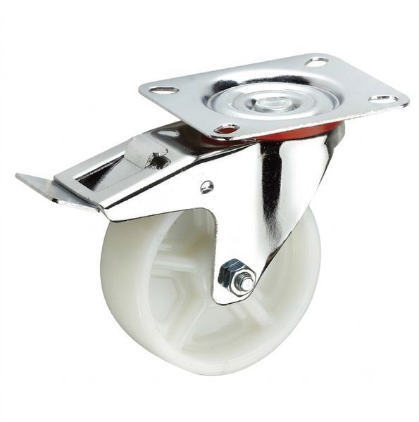 Roata pivotanta cu frina LIDER-TECH 348 - D80/ 65Kg
